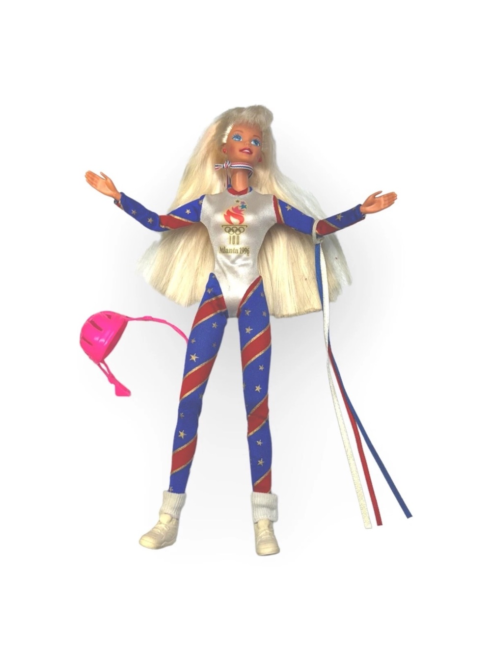 Mattel Barbie Doll 1996 Atlanta Olympic Games Orig Outfit with Medal&Accessories